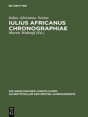 cover image of Iulius Africanus Chronographiae